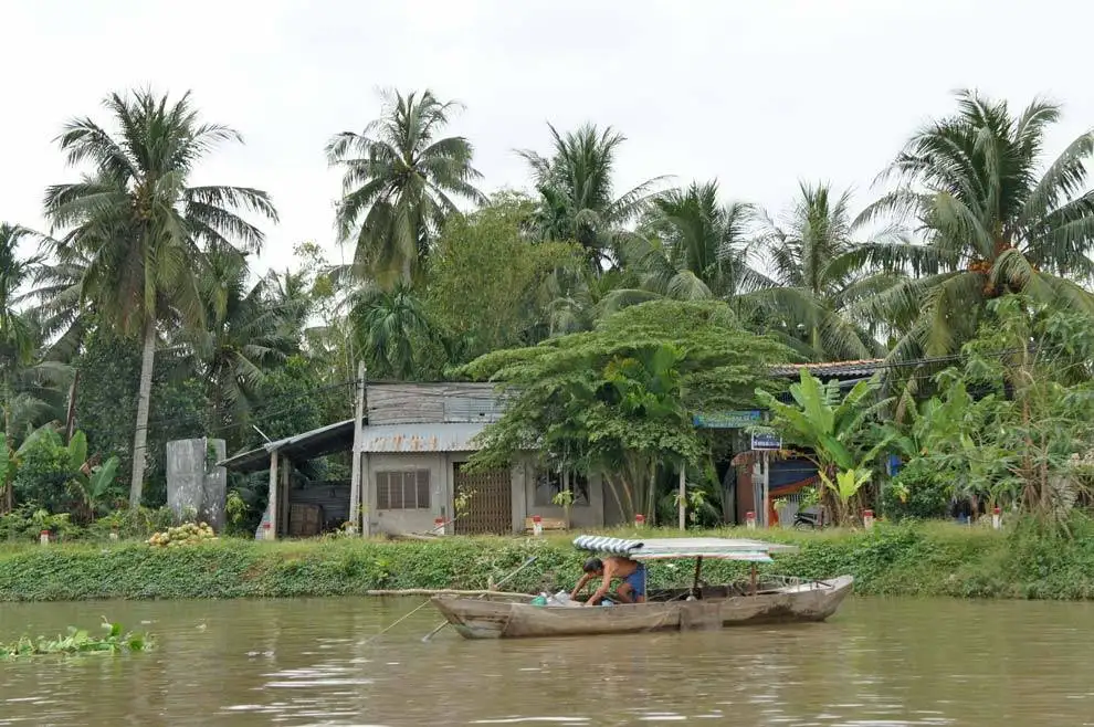 Delta del mekong barca en el Delta del mekong